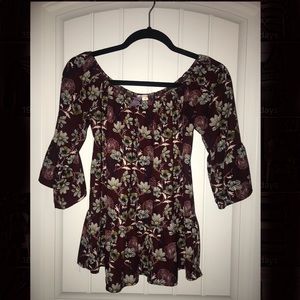 Francesca’s off the shoulder floral top